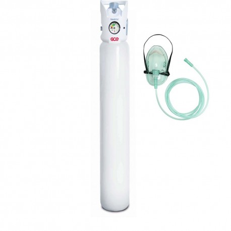 KIT medivital tub oxigen medical 10L cu regulator+umidificator+masca oxigenoterapie
