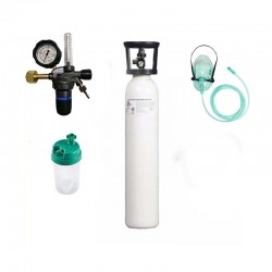 Kit tub oxigen medical 10 litri cu regulator OxiServ GCE+umidificator+masca oxigenoterapie
