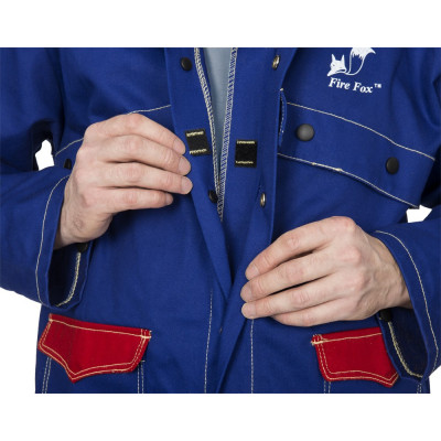 Jacheta de sudura din bumbac ignifug albastru Fire Fox 33-2300