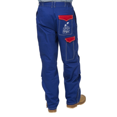 Pantalon de sudură din bumbac ignifug albastru 33-2600 Fire Fox™