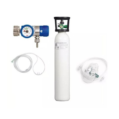 KIT tub oxigen medical 10L cu regulator+umidificator+masca oxigenoterapie